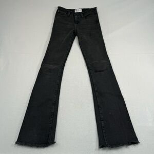 Motel Denim Flare Leg Jeans Womems Size 24X34 Faded Black Mid Rise